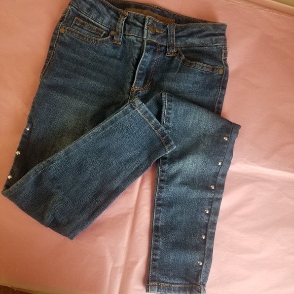 Little Girl Joe's skinny Jeans with studs size 5 (A3) - Picture 2 of 8